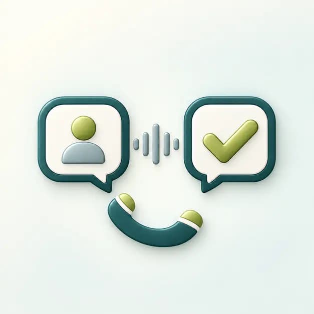 Connected call and conversation bubbles representing client calls