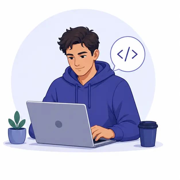 Software engineer working from a laptop